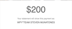 Team Steven Munatones Donation